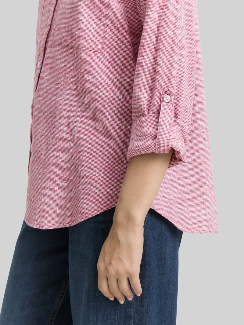 Tom Tailor Bluse mit Brusttaschen - Dark Pink