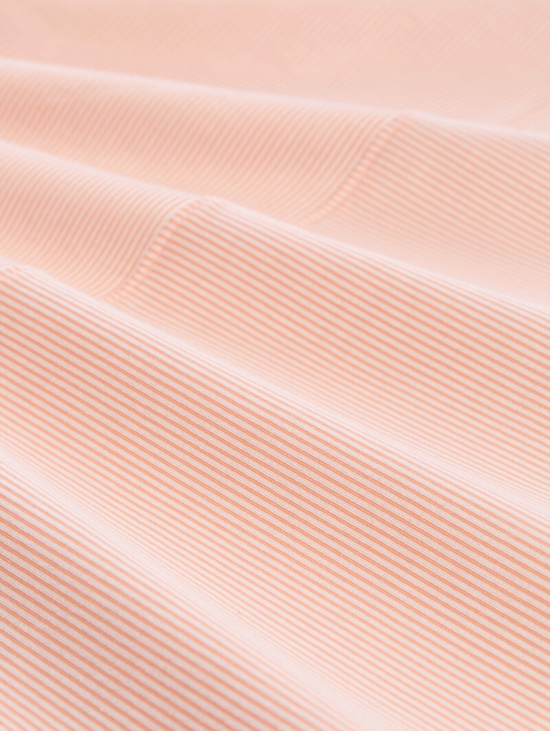Tom Tailor Loose Fit T-Shirt mit Streifenmuster - Small Apricot White Stripe
