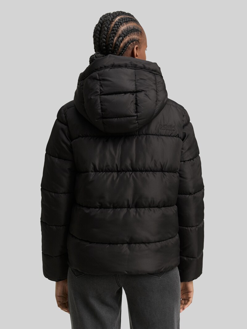 Tom Tailor Puffer-Jacke mit Kapuze - Deep Black