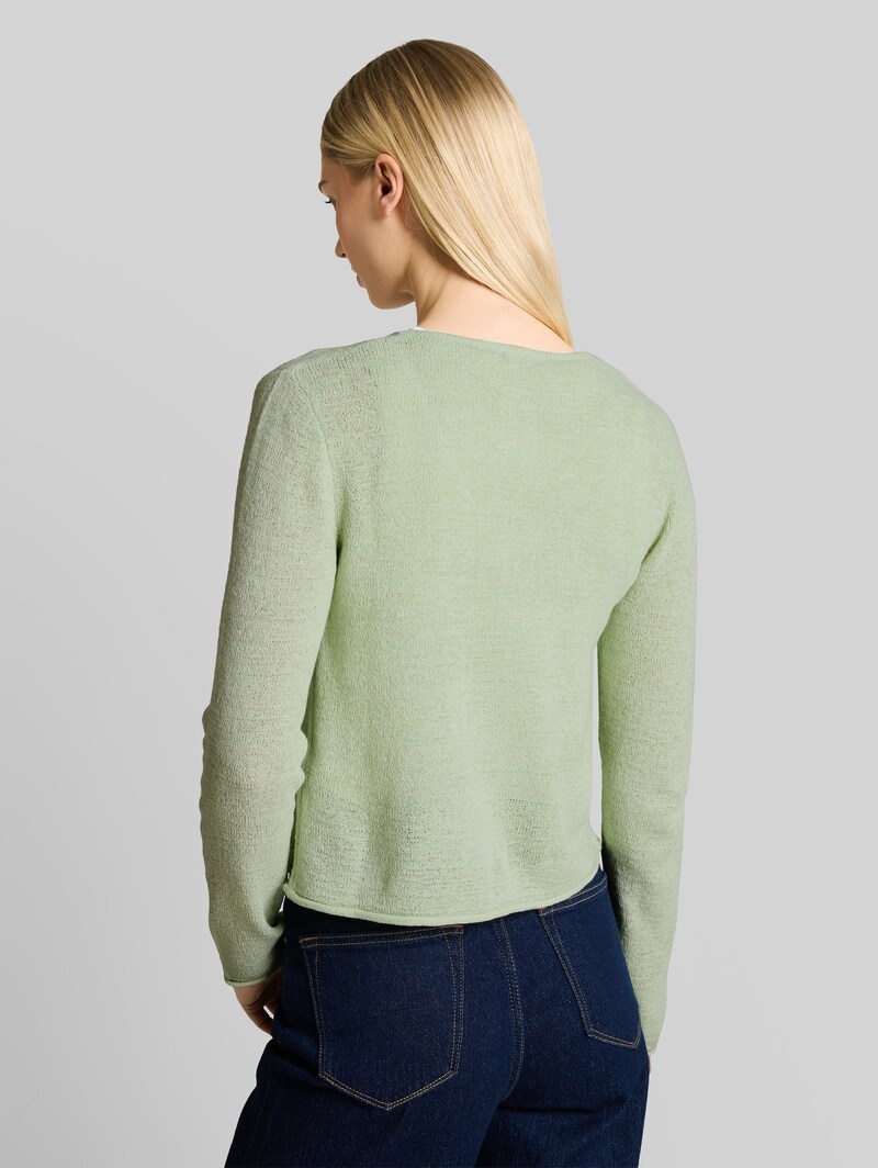 Tom Tailor Cardigan mit V-Ausschnitt - Light Matcha Green