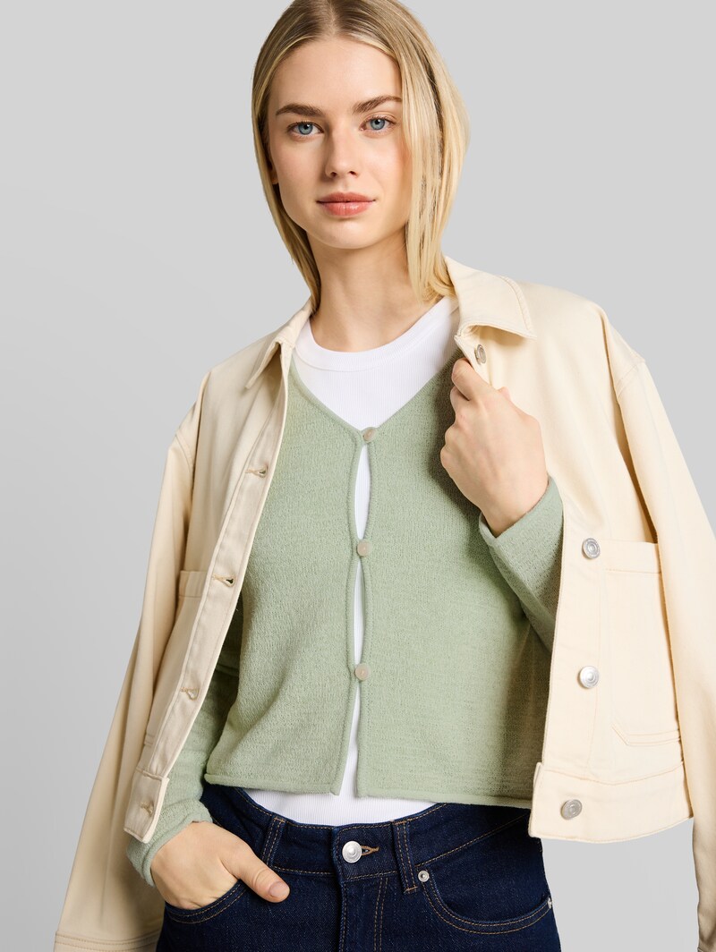 Tom Tailor Cardigan mit V-Ausschnitt - Light Matcha Green