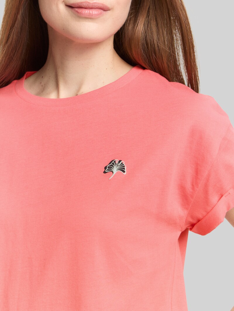 Tom Tailor T-Shirt mit Stickerei - Soft Coral Pink