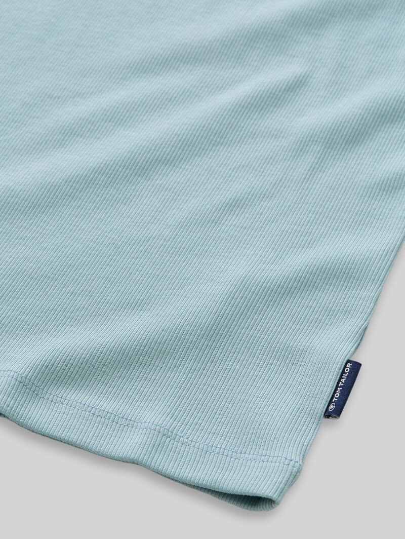 Tom Tailor Basic Ripp Top im 2er-Pack - Parisien Night Blue