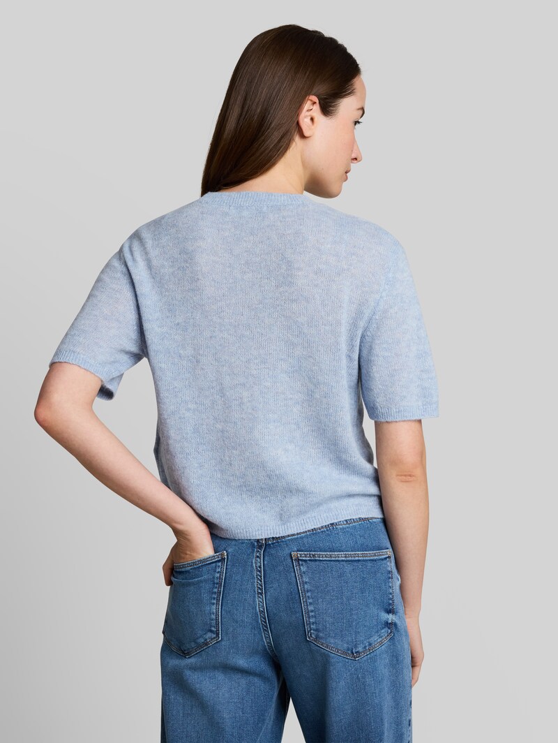 Tom Tailor Lightweight Strickpullover mit Alpaka-Anteil - Foggy Sky Blue Melange