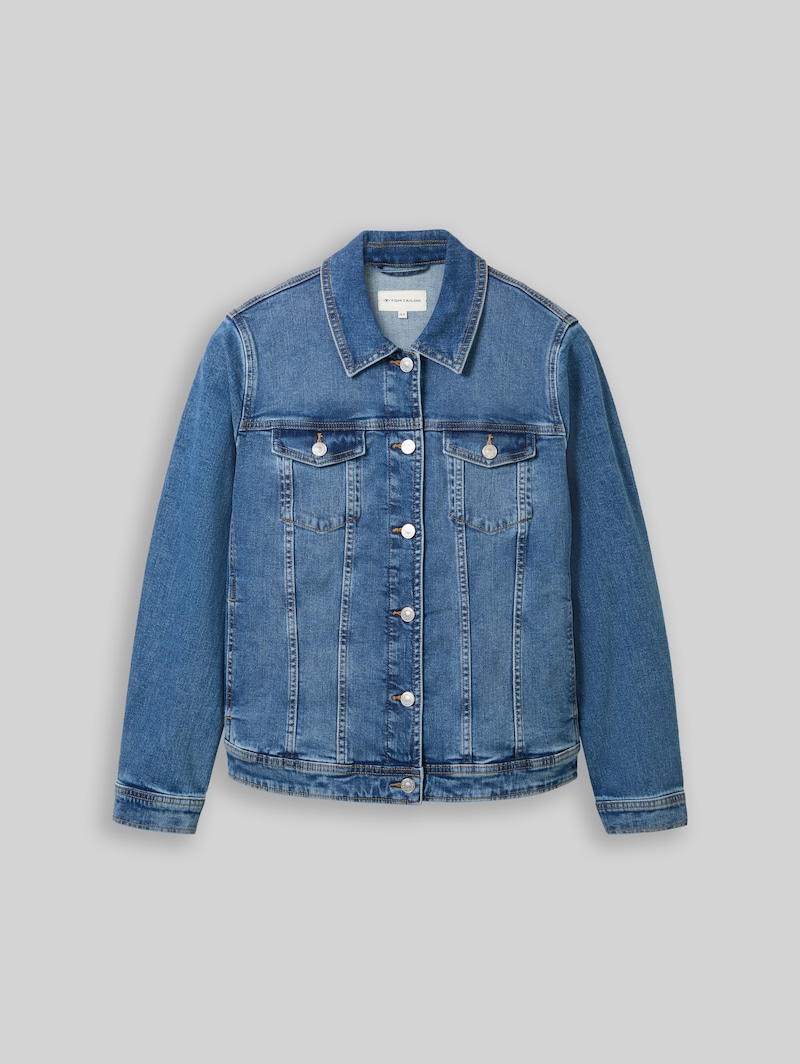 Tom Tailor Plus Size - Jeansjacke mit Bio-Baumwolle - Blue Denim