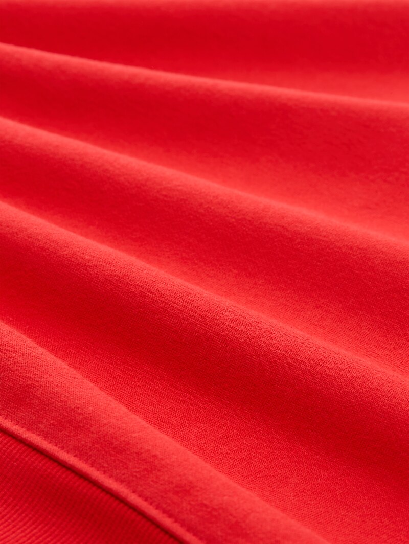 Tom Tailor Sweatshirt mit Glitzer-Stickerei - Brilliant Red