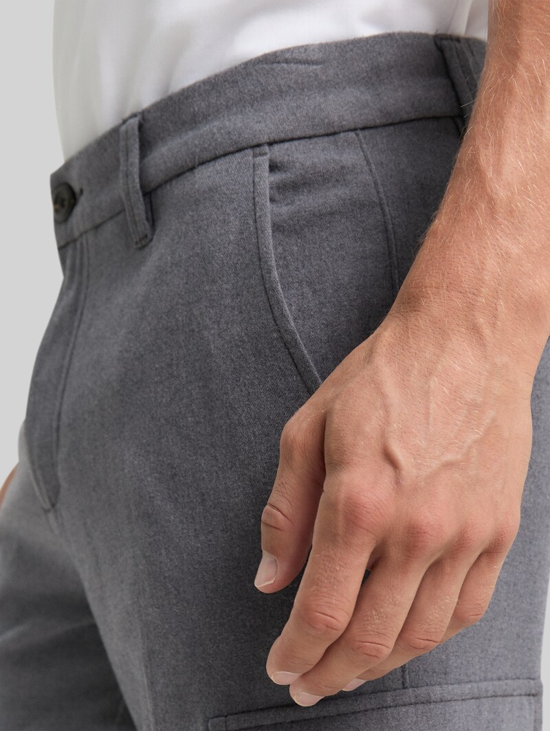 Tom Tailor TTTAPERED Cargo Hose - Black Grey Melange