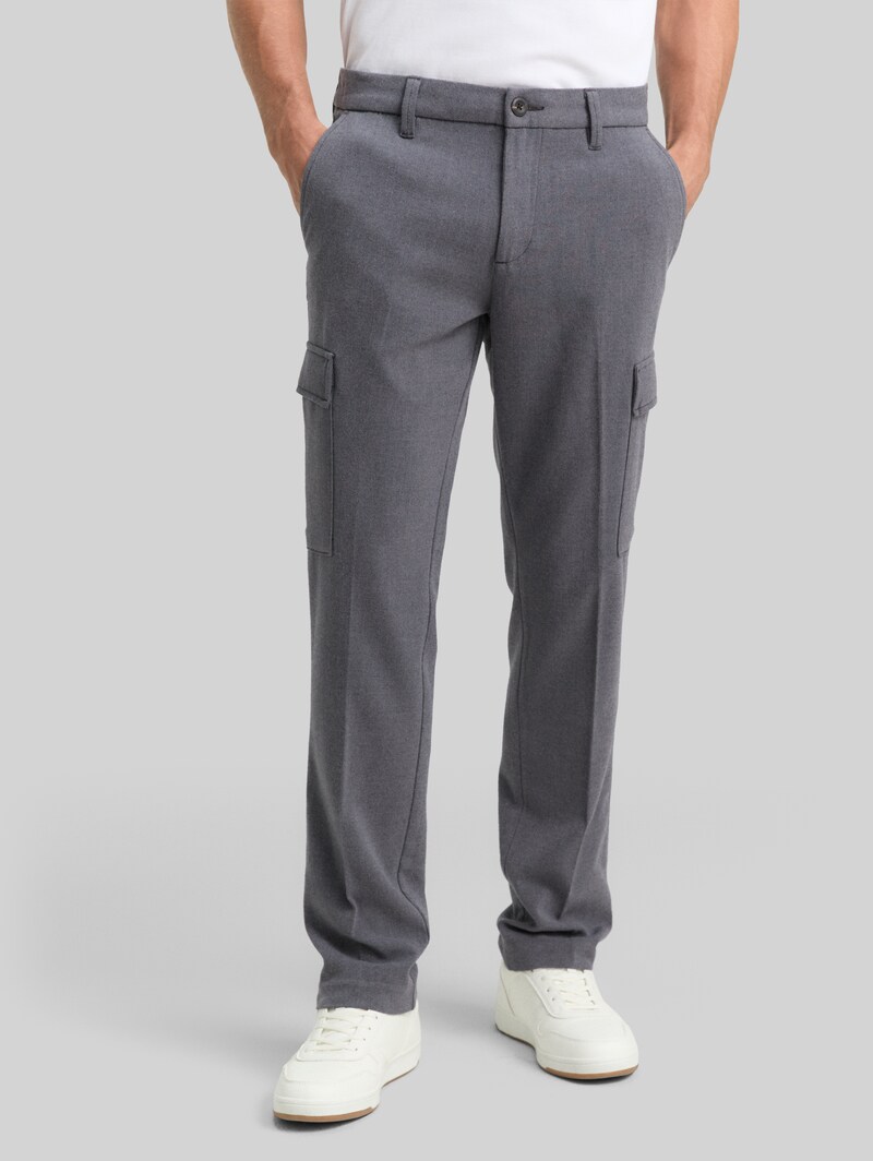 Tom Tailor TTTAPERED Cargo Hose - Black Grey Melange