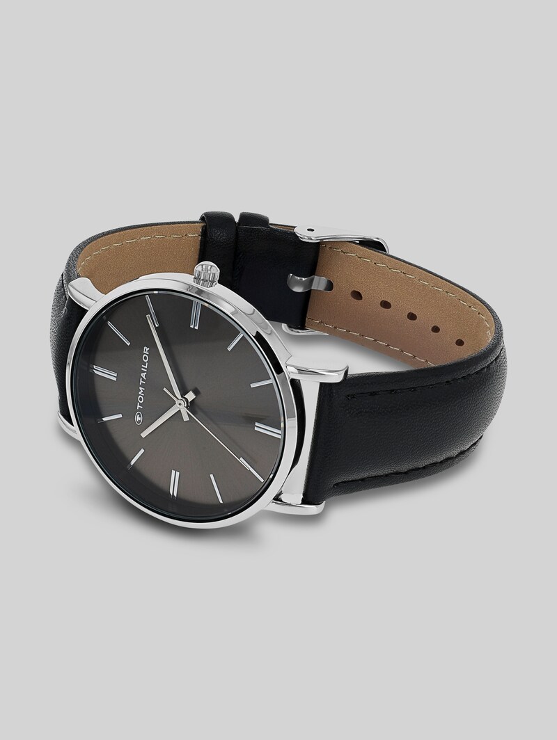 Tom Tailor Armbanduhr silber - Ziffernblatt schwarz mit 36mm - Silver