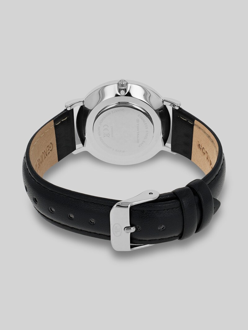 Tom Tailor Armbanduhr silber - Ziffernblatt schwarz mit 36mm - Silver