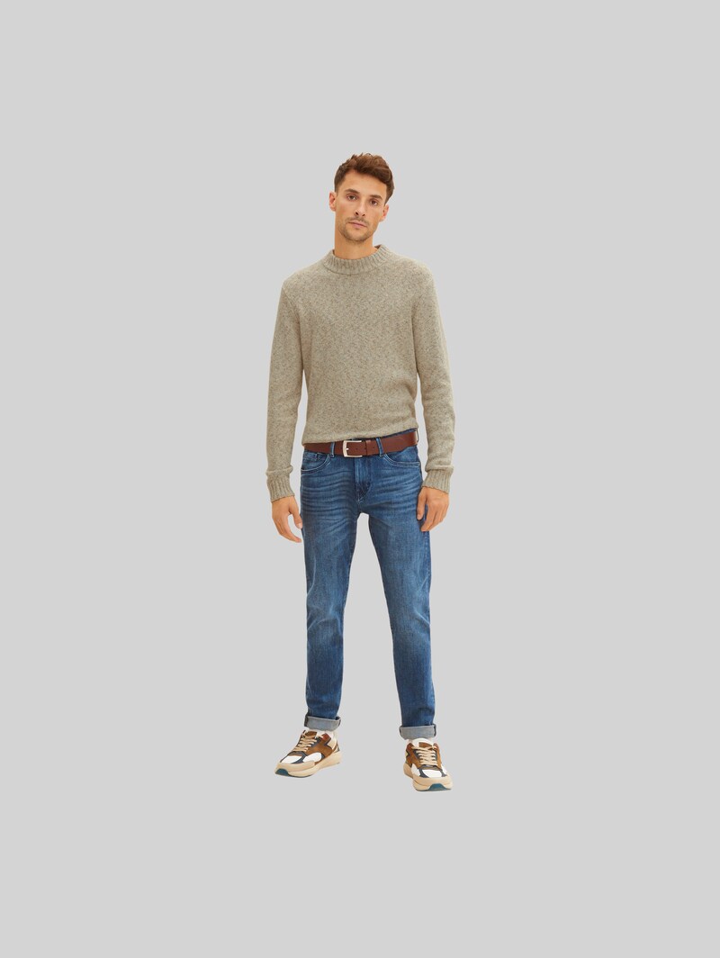Tom Tailor TTANDREW Ledergürtel mit eckiger Dornschließe - Light Brown Uni