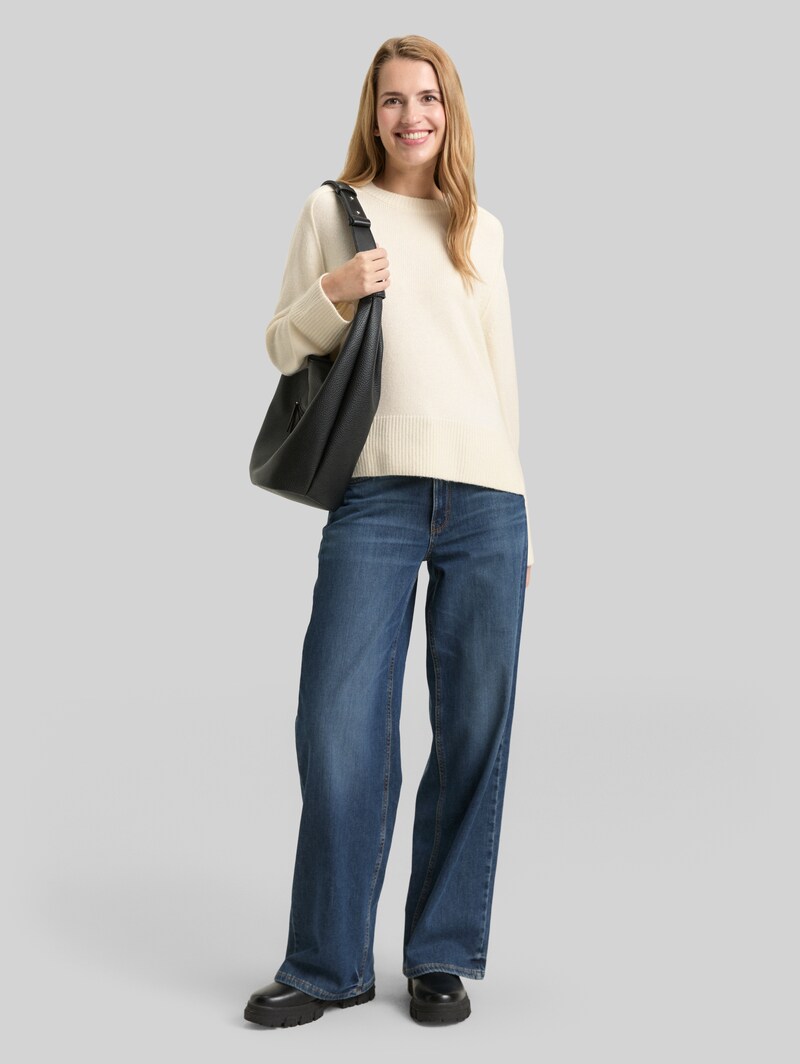 Tom Tailor Loose Fit Strickpullover - Whisper White