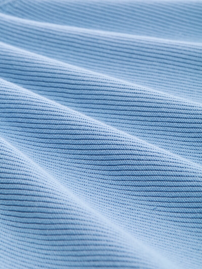 Tom Tailor Strickpullover aus Baumwolle - Light Fjord Blue