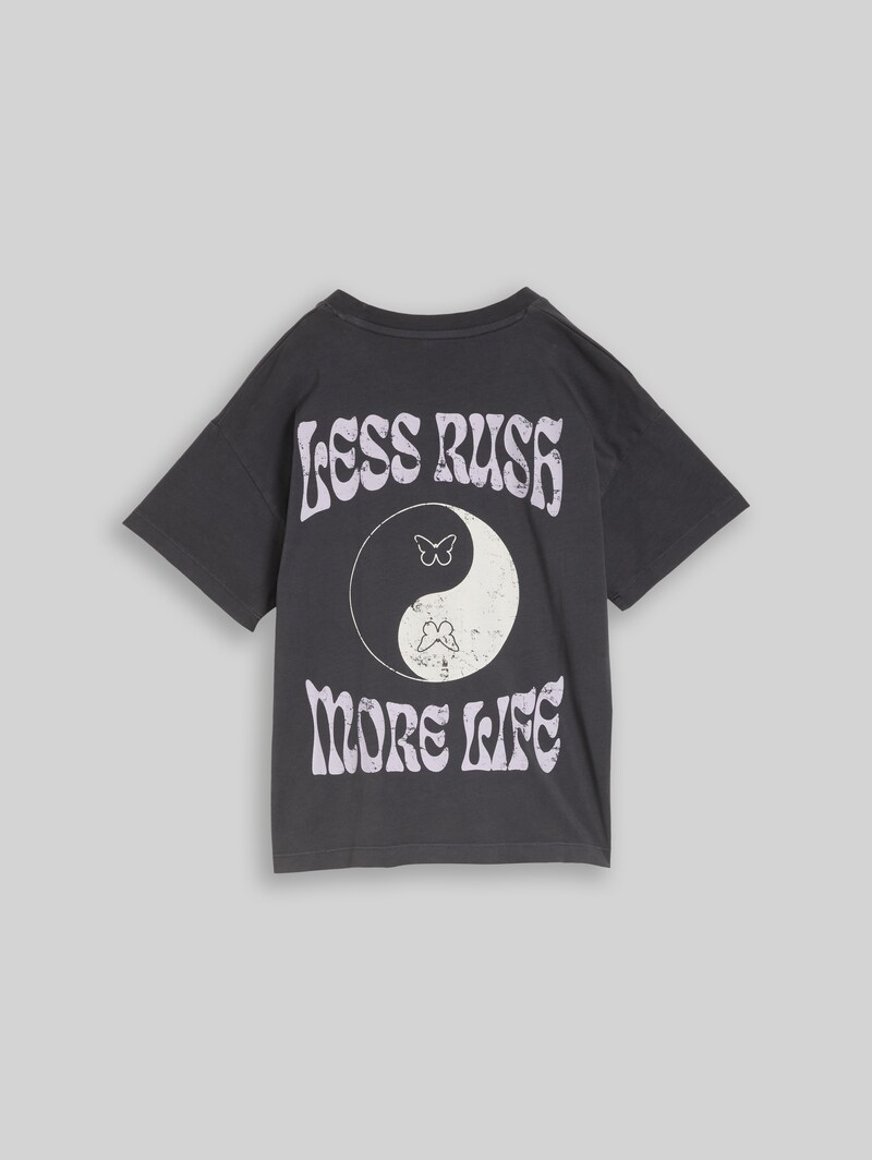 Tom Tailor Oversize T-Shirt mit Rückenprint - Coal Grey Tom Tailor Oversize T-Shirt mit Rückenprint - Coal Grey