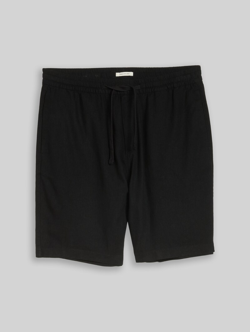 Tom Tailor TTRELAXED Shorts mit Leinenanteil - Black