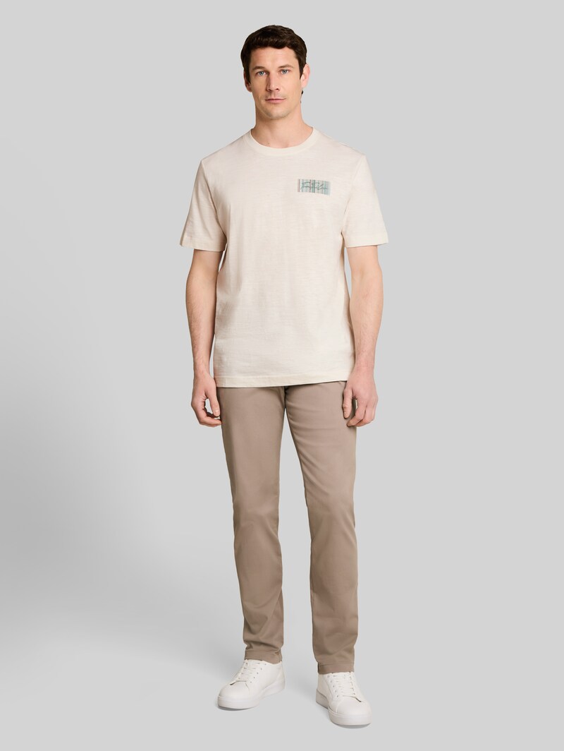 Tom Tailor T-Shirt mit Logo-Print - Gardenia White
