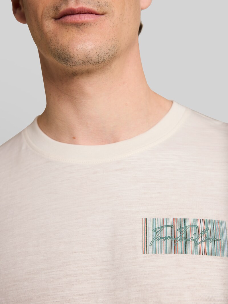 Tom Tailor T-Shirt mit Logo-Print - Gardenia White