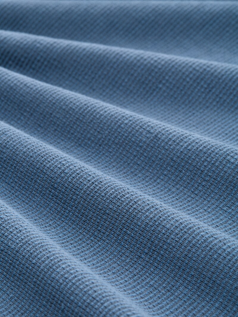 Tom Tailor Troyer Strickpullover aus Baumwolle - Faded Uniform Blue