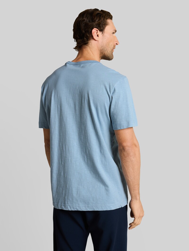 Tom Tailor Basic T-Shirt aus Baumwolle - Mountain Spring Blue