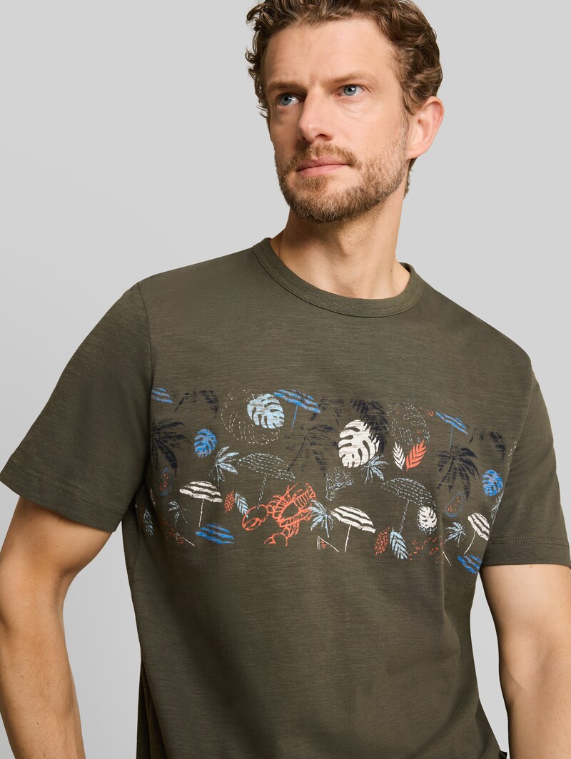 Tom Tailor T-Shirt mit Print - Deep Leaf Green