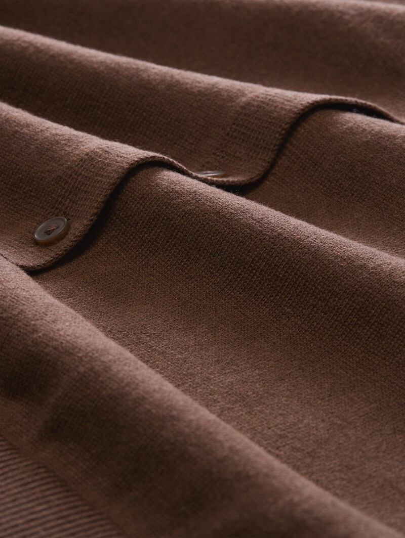 Tom Tailor Cardigan mit Rundhalsausschnitt - Cool Dark Brown