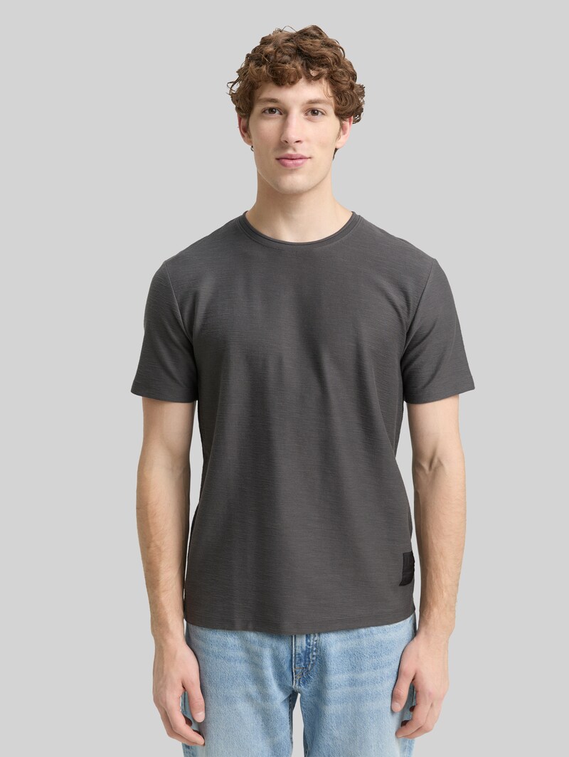 Tom Tailor T-Shirt mit Struktur - Ash Grey Tom Tailor T-Shirt mit Struktur - Ash Grey