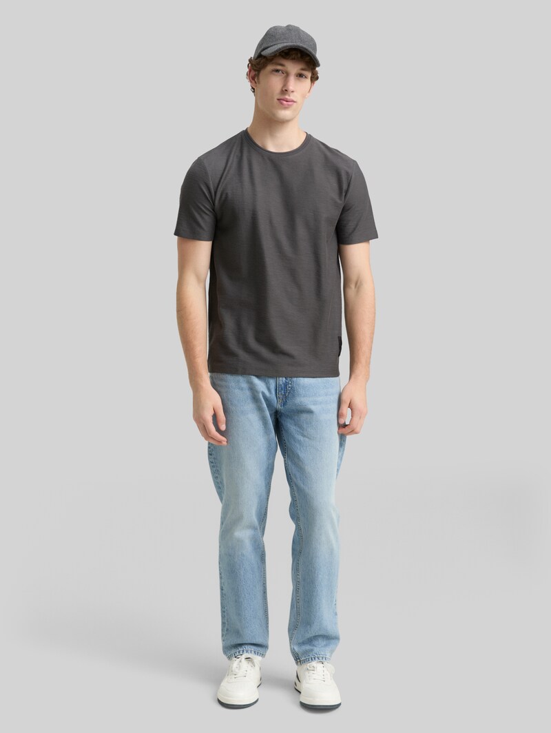 Tom Tailor T-Shirt mit Struktur - Ash Grey