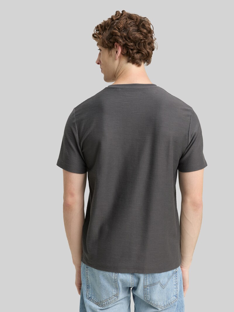 Tom Tailor T-Shirt mit Struktur - Ash Grey