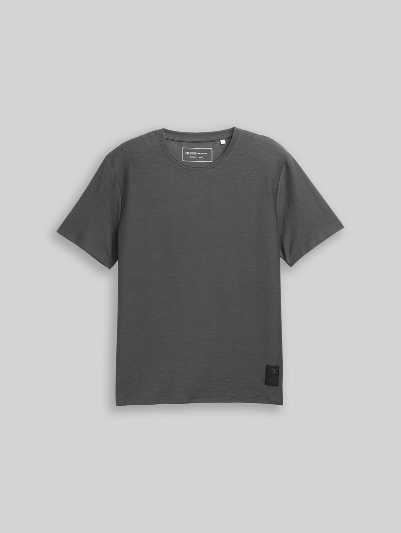 Tom Tailor T-Shirt mit Struktur - Ash Grey