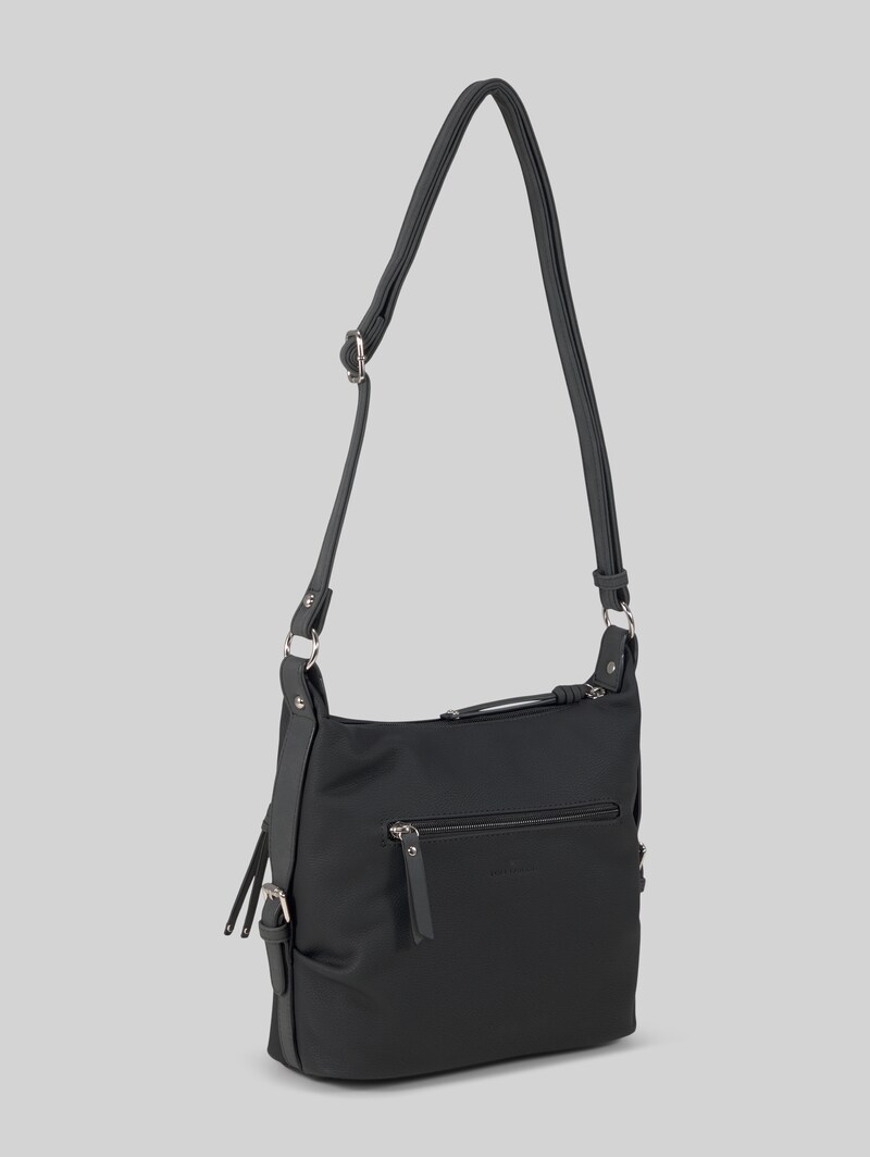 Tom Tailor TTCAIA M Umhängetasche mit Reißverschluss-Details - Schwarz / Black