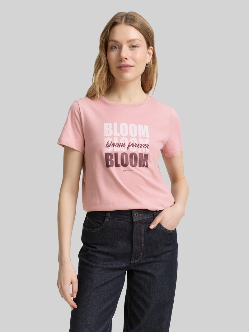 Tom Tailor T-Shirt mit Print - Morning Pink Tom Tailor T-Shirt mit Print - Morning Pink
