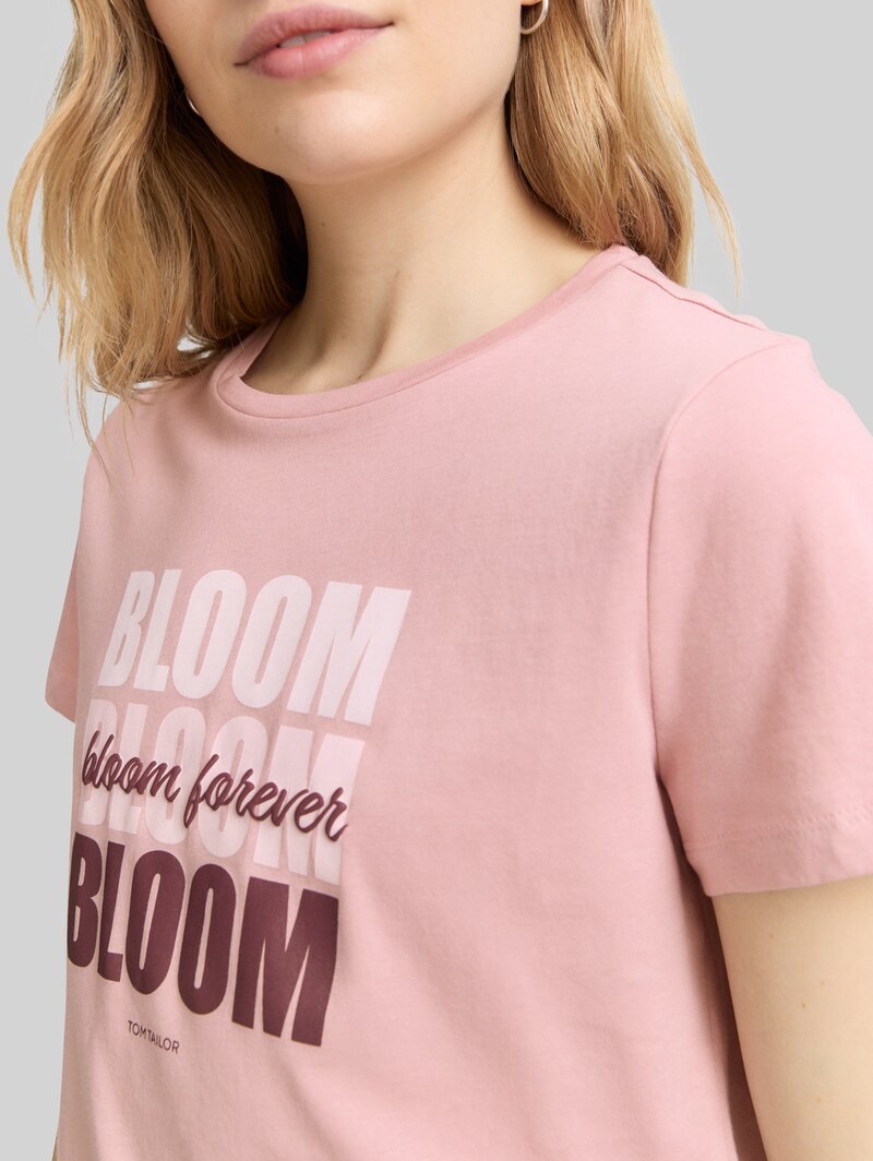 Tom Tailor T-Shirt mit Print - Morning Pink