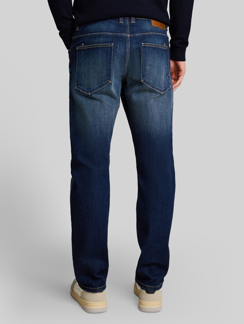 Tom Tailor TTMARVIN STRAIGHT Jeans mit Stretch - Heavy Used Dark Blue Denim Tom Tailor TTMARVIN STRAIGHT Jeans mit Stretch - Heavy Used Dark Blue Denim