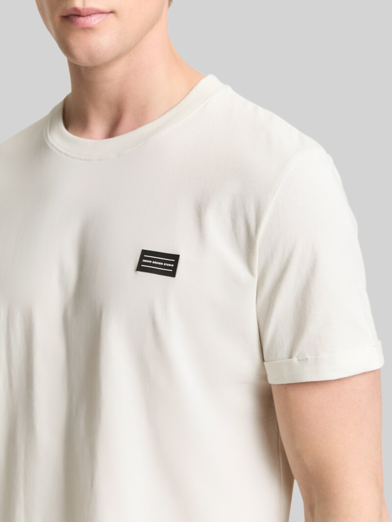 Tom Tailor T-Shirt aus Baumwolle - Greyish White