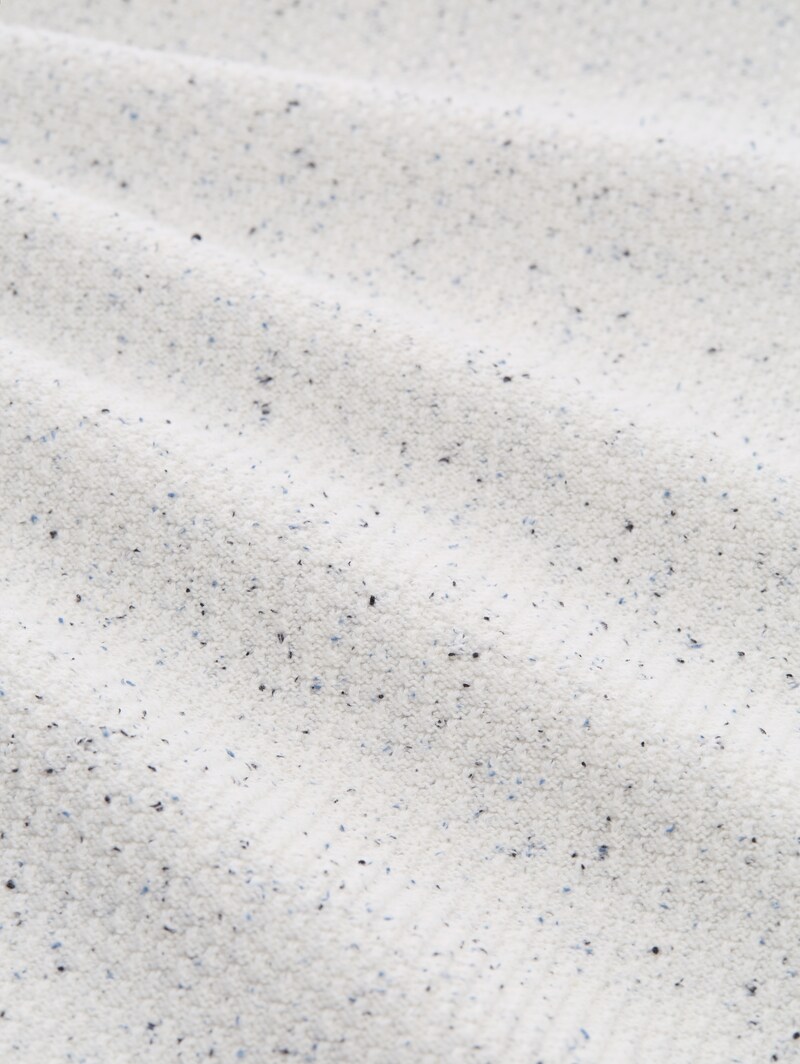 Tom Tailor Rollkragenpullover aus Noppengarn - Offwhite Multicolor Neps