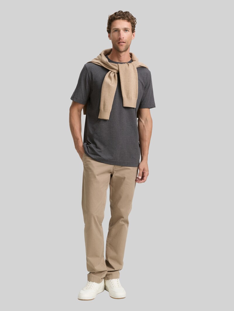 Tom Tailor T-Shirts aus Baumwolle im 2er-Pack - Dark Grey Melange
