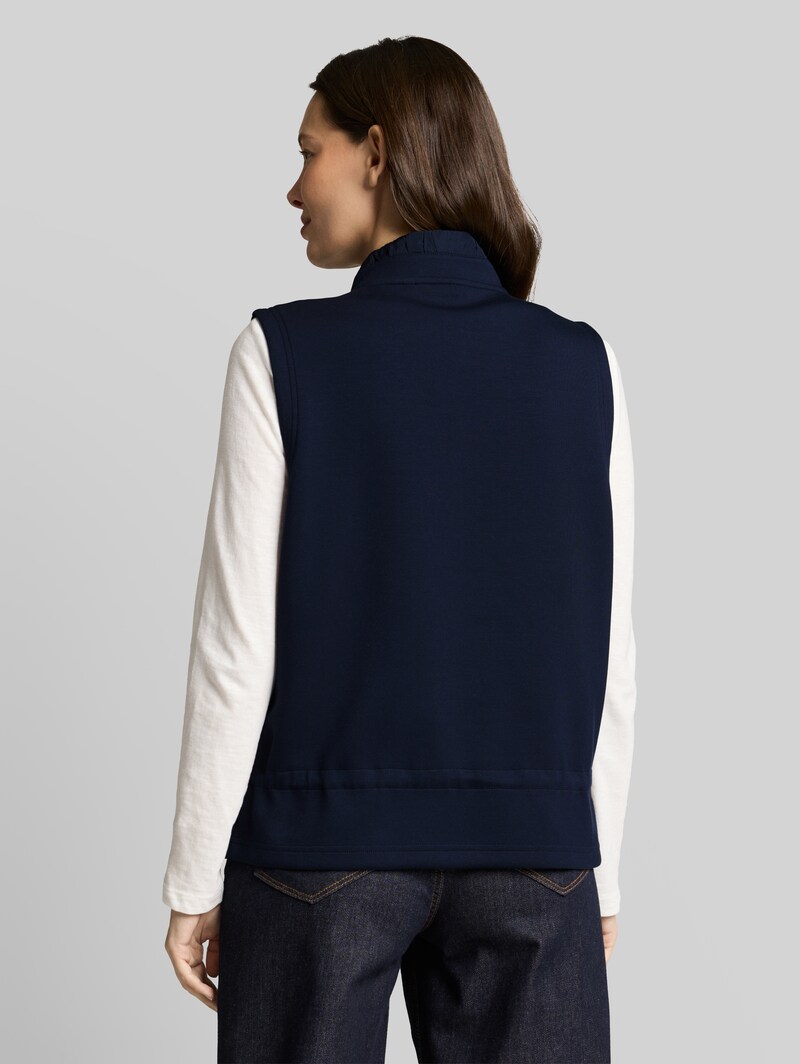 Tom Tailor Scuba Sweatweste mit Stehkragen - Sky Captain Blue