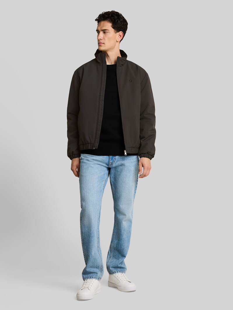 Tom Tailor Relaxed Fit Blouson Jacke - Coal Mine Grey