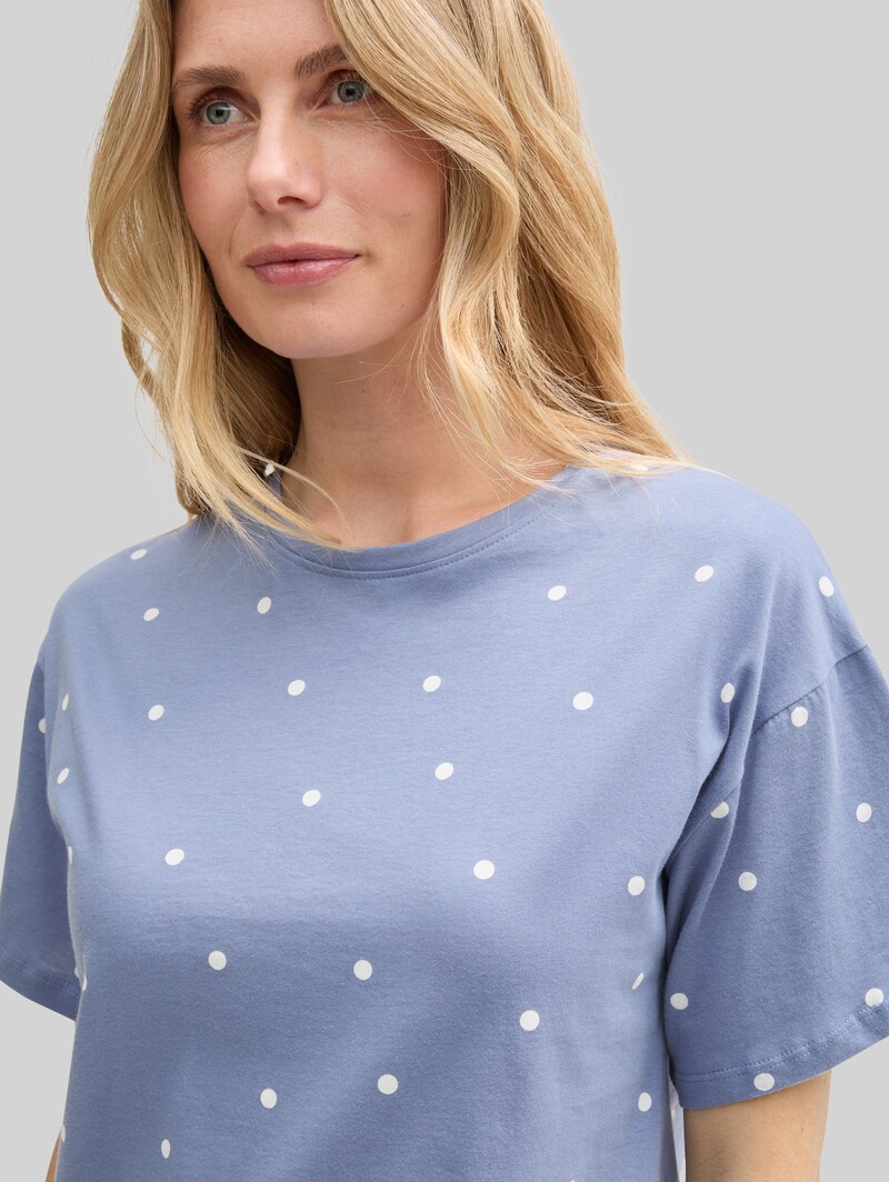 Tom Tailor Pyjama-Set mit Punktemuster - Blau-mittel-punkte