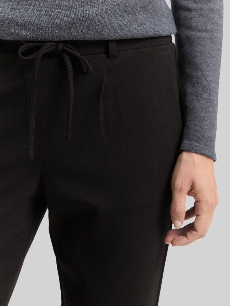 Tom Tailor Lässige Stoffhose - Deep Black