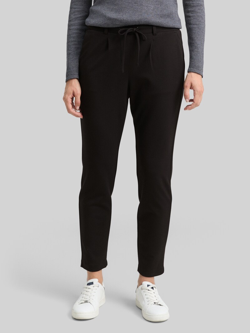 Tom Tailor Lässige Stoffhose - Deep Black