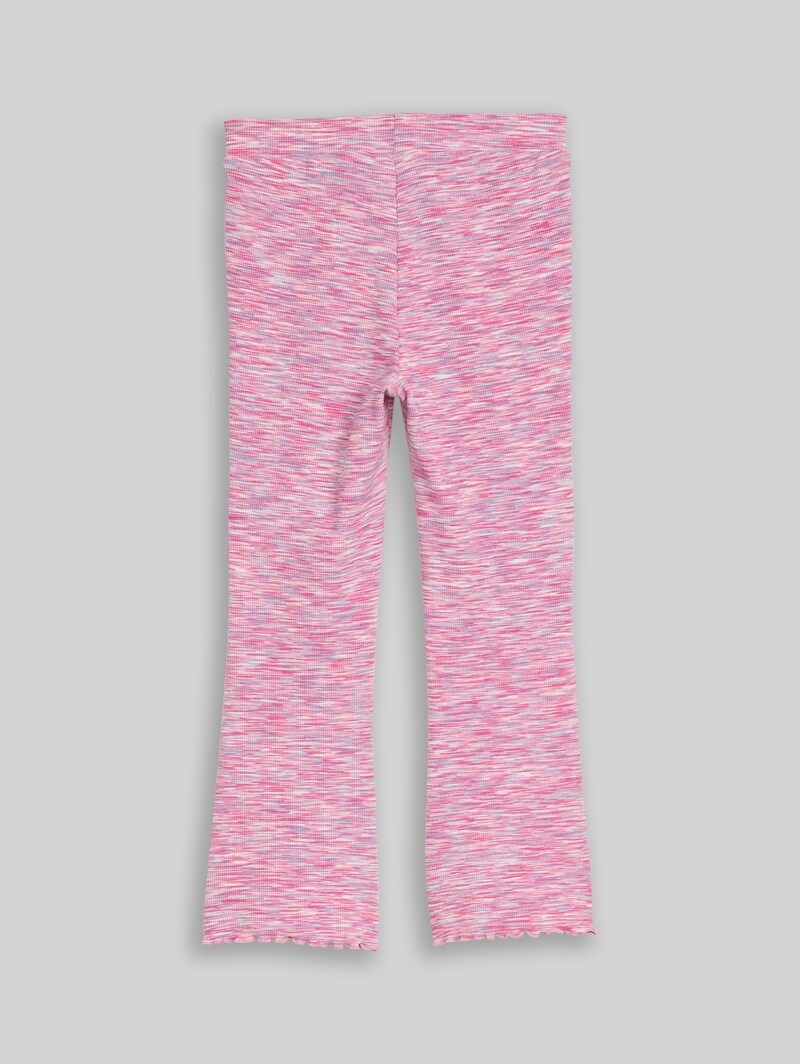 Tom Tailor Flared Leggings mit Rippstruktur - Pink Space Dye Texture Tom Tailor Flared Leggings mit Rippstruktur - Pink Space Dye Texture