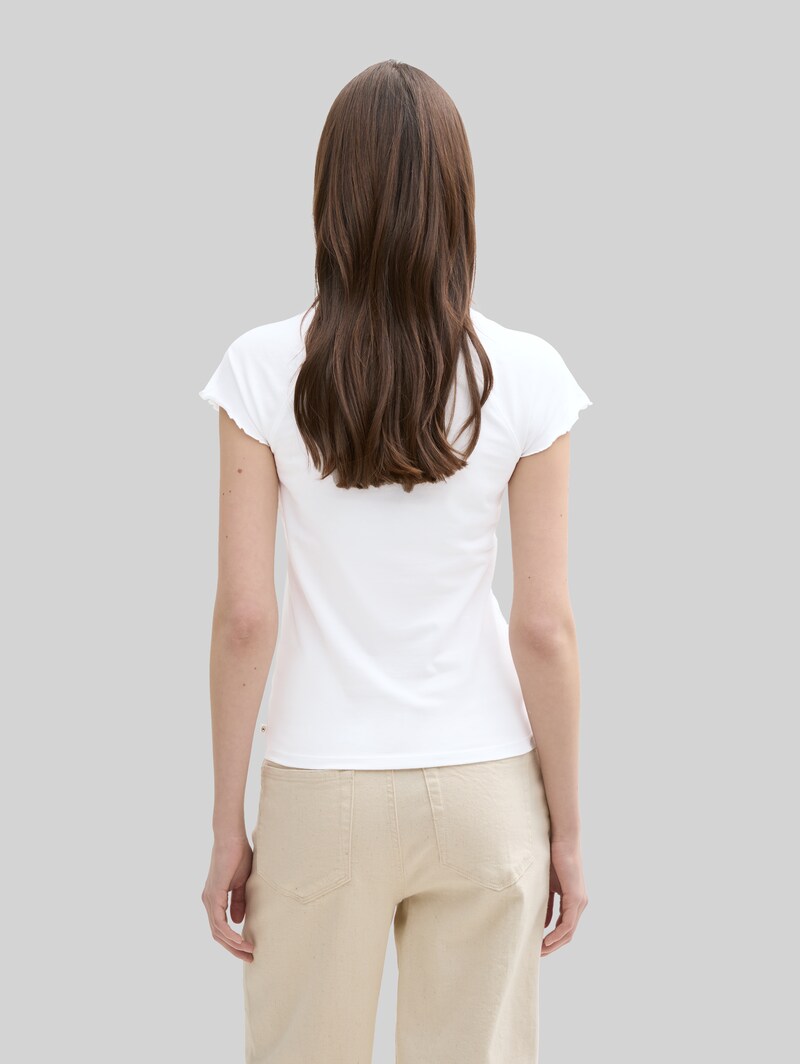 Tom Tailor Slim Fit Raglan T-Shirt - White