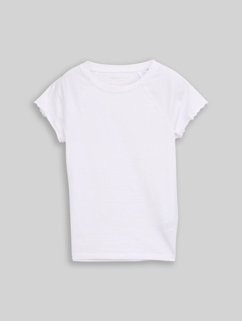 Tom Tailor Slim Fit Raglan T-Shirt - White