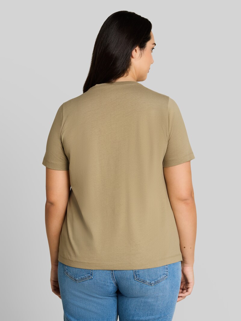 Tom Tailor Plus Size - T-Shirt mit Print - Silver Olive