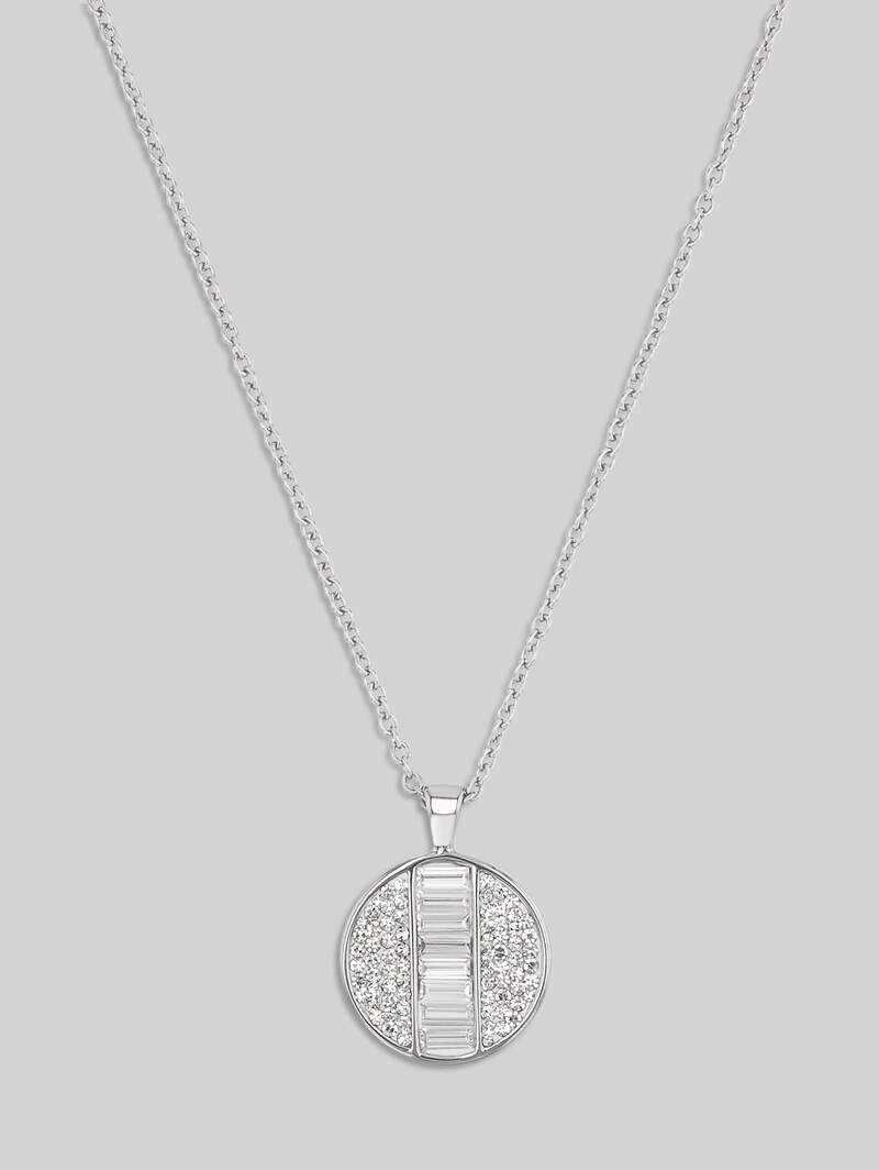 Tom Tailor Halskette mit Anhänger aus Edelstahl - Stein Preciosa weiß - Silver