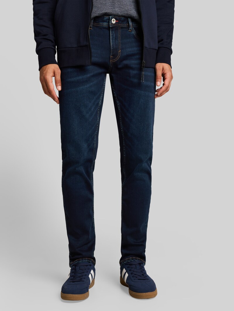 Tom Tailor TTCURT TAPERED Jeans mit Stretch - Dark Stone Blue Black Denim