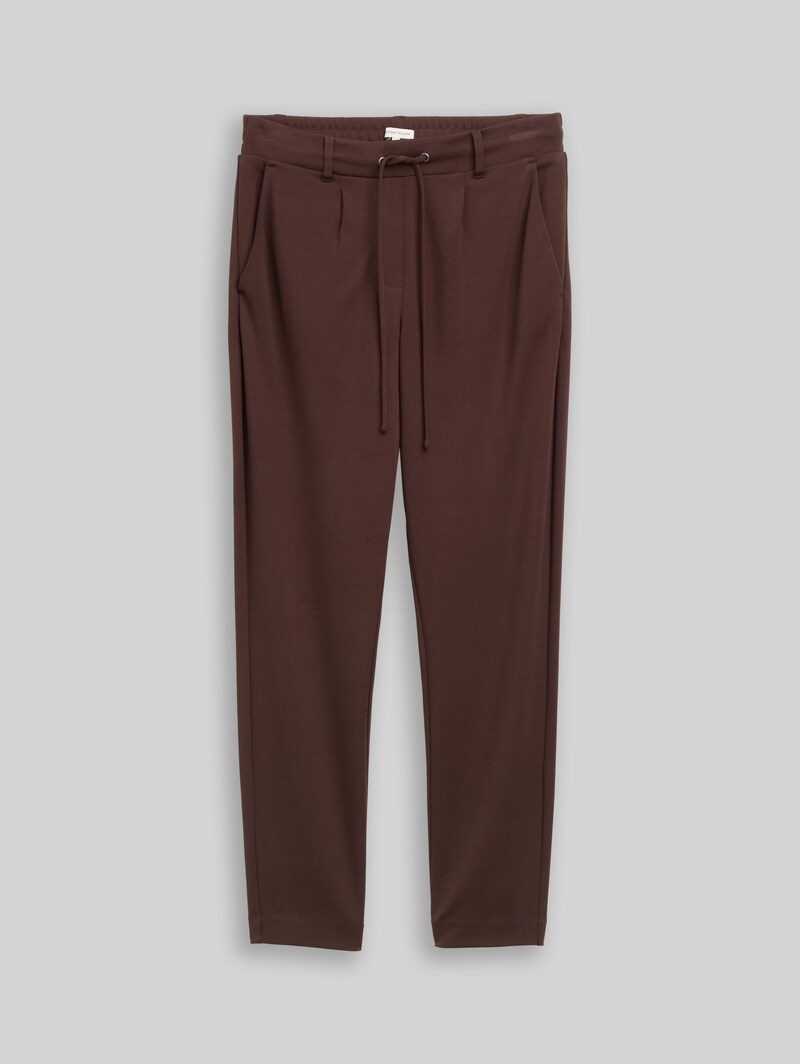 Tom Tailor Loose Fit Stoffhose - Java Dark Brown