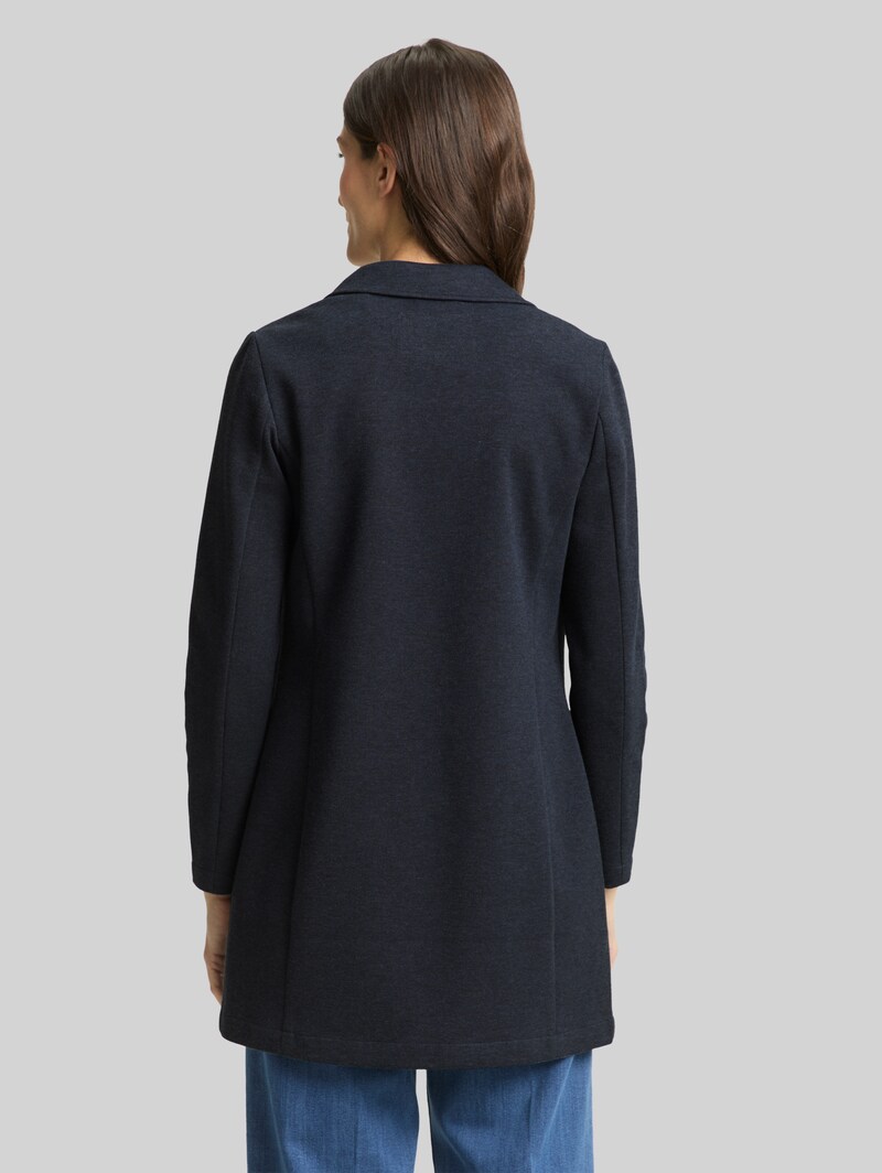 Tom Tailor Slim Fit Mantel mit aufgesetzten Taschen - Blue Melange Pique