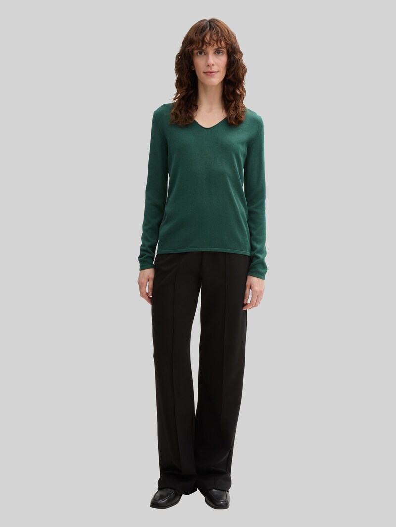 Tom Tailor Strickpullover mit V-Ausschnitt - Explorer Green